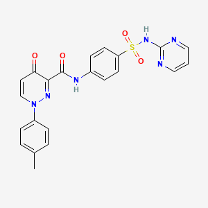 molecular formula C22H18N6O4S B11389504 1-(4-methylphenyl)-4-oxo-N-[4-(pyrimidin-2-ylsulfamoyl)phenyl]-1,4-dihydropyridazine-3-carboxamide 