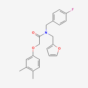 2-(3,4-dimethylphenoxy)-N-(4-fluorobenzyl)-N-(furan-2-ylmethyl)acetamide