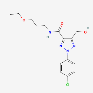 molecular formula C15H19ClN4O3 B11389519 2-(4-chlorophenyl)-N-(3-ethoxypropyl)-5-(hydroxymethyl)-2H-1,2,3-triazole-4-carboxamide 