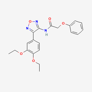 molecular formula C20H21N3O5 B11389564 N-[4-(3,4-diethoxyphenyl)-1,2,5-oxadiazol-3-yl]-2-phenoxyacetamide 