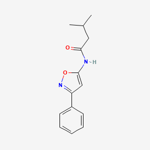 molecular formula C14H16N2O2 B11389580 3-methyl-N-(3-phenyl-1,2-oxazol-5-yl)butanamide 