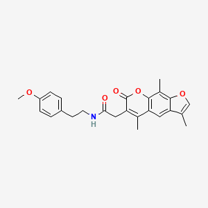 N-[2-(4-methoxyphenyl)ethyl]-2-(3,5,9-trimethyl-7-oxo-7H-furo[3,2-g]chromen-6-yl)acetamide