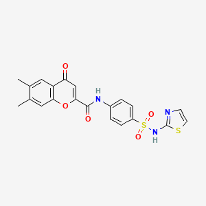 6,7-dimethyl-4-oxo-N-[4-(1,3-thiazol-2-ylsulfamoyl)phenyl]-4H-chromene-2-carboxamide