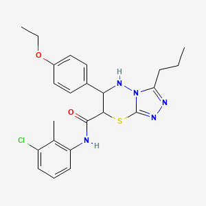 N-(3-chloro-2-methylphenyl)-6-(4-ethoxyphenyl)-3-propyl-6,7-dihydro-5H-[1,2,4]triazolo[3,4-b][1,3,4]thiadiazine-7-carboxamide