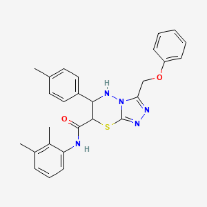 N-(2,3-dimethylphenyl)-6-(4-methylphenyl)-3-(phenoxymethyl)-6,7-dihydro-5H-[1,2,4]triazolo[3,4-b][1,3,4]thiadiazine-7-carboxamide