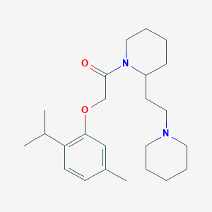 2-[5-Methyl-2-(propan-2-yl)phenoxy]-1-{2-[2-(piperidin-1-yl)ethyl]piperidin-1-yl}ethanone