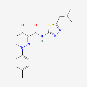 1-(4-methylphenyl)-N-[5-(2-methylpropyl)-1,3,4-thiadiazol-2-yl]-4-oxo-1,4-dihydropyridazine-3-carboxamide