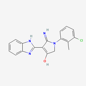 5-Amino-4-(1H-1,3-benzodiazol-2-YL)-1-(3-chloro-2-methylphenyl)-2,3-dihydro-1H-pyrrol-3-one