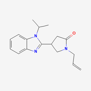 molecular formula C17H21N3O B11389677 1-allyl-4-(1-isopropyl-1H-benzimidazol-2-yl)pyrrolidin-2-one 