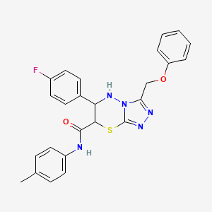 6-(4-fluorophenyl)-N-(4-methylphenyl)-3-(phenoxymethyl)-6,7-dihydro-5H-[1,2,4]triazolo[3,4-b][1,3,4]thiadiazine-7-carboxamide