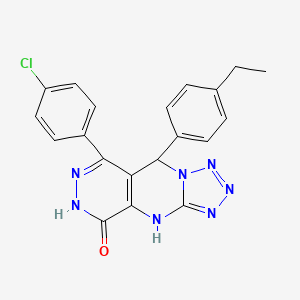 10-(4-chlorophenyl)-8-(4-ethylphenyl)-2,4,5,6,7,11,12-heptazatricyclo[7.4.0.03,7]trideca-1(9),3,5,10-tetraen-13-one