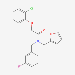 2-(2-chlorophenoxy)-N-(3-fluorobenzyl)-N-(furan-2-ylmethyl)acetamide