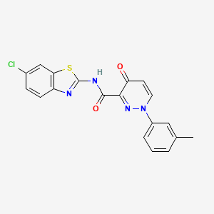 N-(6-chloro-1,3-benzothiazol-2-yl)-1-(3-methylphenyl)-4-oxo-1,4-dihydropyridazine-3-carboxamide