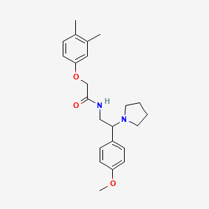 2-(3,4-dimethylphenoxy)-N-[2-(4-methoxyphenyl)-2-(pyrrolidin-1-yl)ethyl]acetamide