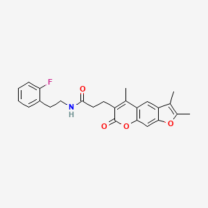 N-[2-(2-fluorophenyl)ethyl]-3-(2,3,5-trimethyl-7-oxo-7H-furo[3,2-g]chromen-6-yl)propanamide