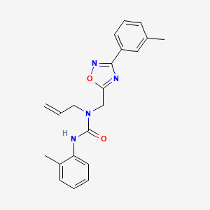 3-(2-Methylphenyl)-1-{[3-(3-methylphenyl)-1,2,4-oxadiazol-5-yl]methyl}-1-prop-2-en-1-ylurea