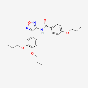 molecular formula C24H29N3O5 B11389827 N-[4-(3,4-dipropoxyphenyl)-1,2,5-oxadiazol-3-yl]-4-propoxybenzamide 