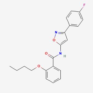 2-butoxy-N-[3-(4-fluorophenyl)-1,2-oxazol-5-yl]benzamide