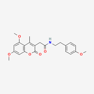 2-(5,7-dimethoxy-4-methyl-2-oxo-2H-chromen-3-yl)-N-[2-(4-methoxyphenyl)ethyl]acetamide