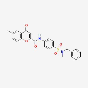 N-{4-[benzyl(methyl)sulfamoyl]phenyl}-6-methyl-4-oxo-4H-chromene-2-carboxamide