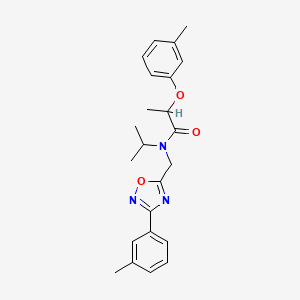 2-(3-methylphenoxy)-N-{[3-(3-methylphenyl)-1,2,4-oxadiazol-5-yl]methyl}-N-(propan-2-yl)propanamide