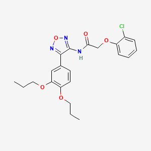 2-(2-chlorophenoxy)-N-[4-(3,4-dipropoxyphenyl)-1,2,5-oxadiazol-3-yl]acetamide