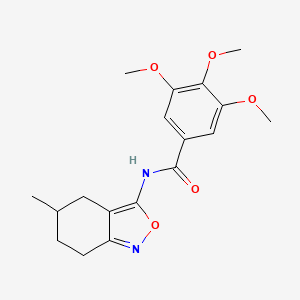 3,4,5-trimethoxy-N-(5-methyl-4,5,6,7-tetrahydro-2,1-benzoxazol-3-yl)benzamide