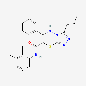 molecular formula C22H25N5OS B11389889 N-(2,3-dimethylphenyl)-6-phenyl-3-propyl-6,7-dihydro-5H-[1,2,4]triazolo[3,4-b][1,3,4]thiadiazine-7-carboxamide 