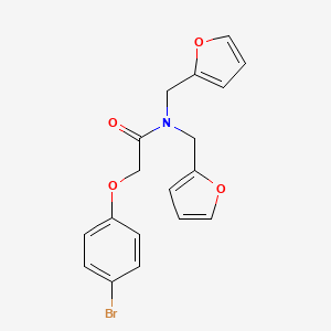 2-(4-bromophenoxy)-N,N-bis(2-furylmethyl)acetamide