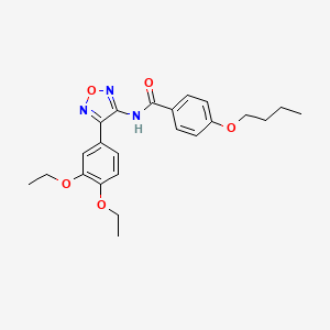 molecular formula C23H27N3O5 B11389903 4-butoxy-N-[4-(3,4-diethoxyphenyl)-1,2,5-oxadiazol-3-yl]benzamide 