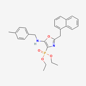 Diethyl {5-[(4-methylbenzyl)amino]-2-(naphthalen-1-ylmethyl)-1,3-oxazol-4-yl}phosphonate