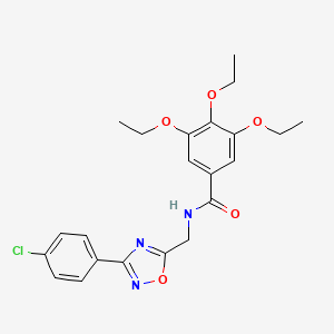 N-{[3-(4-chlorophenyl)-1,2,4-oxadiazol-5-yl]methyl}-3,4,5-triethoxybenzamide