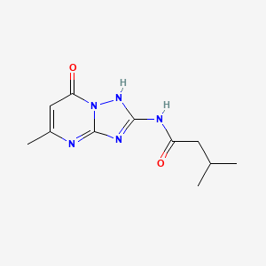 molecular formula C11H15N5O2 B11389969 3-methyl-N-(5-methyl-7-oxo-4,7-dihydro[1,2,4]triazolo[1,5-a]pyrimidin-2-yl)butanamide 