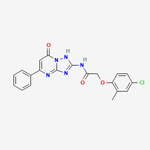 2-(4-chloro-2-methylphenoxy)-N-(7-hydroxy-5-phenyl[1,2,4]triazolo[1,5-a]pyrimidin-2-yl)acetamide