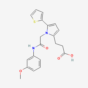 molecular formula C20H20N2O4S B11390003 3-[1-{2-[(3-methoxyphenyl)amino]-2-oxoethyl}-5-(thiophen-2-yl)-1H-pyrrol-2-yl]propanoic acid 