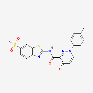 1-(4-methylphenyl)-N-[6-(methylsulfonyl)-1,3-benzothiazol-2-yl]-4-oxo-1,4-dihydropyridazine-3-carboxamide