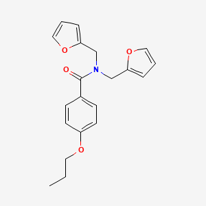 N,N-bis(furan-2-ylmethyl)-4-propoxybenzamide