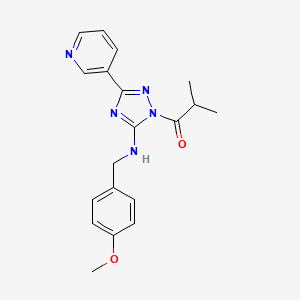 1-[5-[(4-Methoxyphenyl)methylamino]-3-pyridin-3-yl-1,2,4-triazol-1-yl]-2-methylpropan-1-one