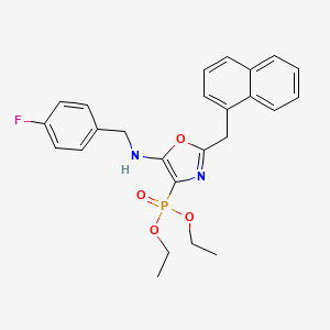 Diethyl {5-[(4-fluorobenzyl)amino]-2-(naphthalen-1-ylmethyl)-1,3-oxazol-4-yl}phosphonate