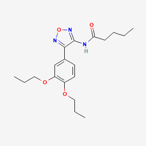 N-[4-(3,4-dipropoxyphenyl)-1,2,5-oxadiazol-3-yl]pentanamide