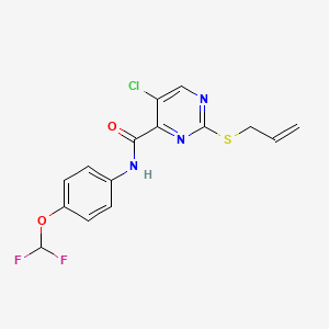 5-chloro-N-[4-(difluoromethoxy)phenyl]-2-(prop-2-en-1-ylsulfanyl)pyrimidine-4-carboxamide