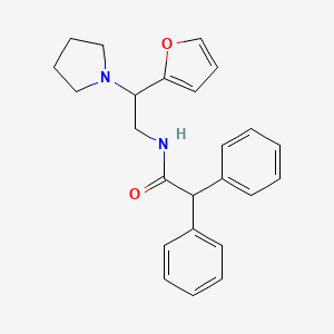 N-[2-(furan-2-yl)-2-(pyrrolidin-1-yl)ethyl]-2,2-diphenylacetamide