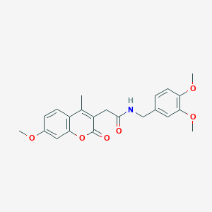 N-(3,4-dimethoxybenzyl)-2-(7-methoxy-4-methyl-2-oxo-2H-chromen-3-yl)acetamide