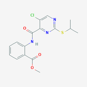 Methyl 2-({[5-chloro-2-(isopropylthio)pyrimidin-4-yl]carbonyl}amino)benzoate