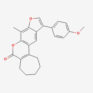 11-(4-methoxyphenyl)-8-methyl-2,3,4,5-tetrahydrocyclohepta[c]furo[3,2-g]chromen-6(1H)-one