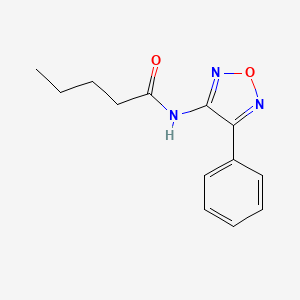 molecular formula C13H15N3O2 B11390127 N-(4-phenyl-1,2,5-oxadiazol-3-yl)pentanamide 