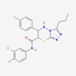 N-(3-chloro-4-methylphenyl)-6-(4-methylphenyl)-3-propyl-6,7-dihydro-5H-[1,2,4]triazolo[3,4-b][1,3,4]thiadiazine-7-carboxamide