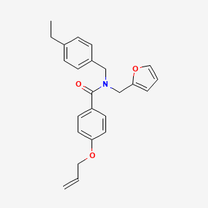 molecular formula C24H25NO3 B11390150 N-(4-ethylbenzyl)-N-(furan-2-ylmethyl)-4-(prop-2-en-1-yloxy)benzamide 