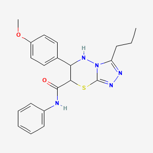 6-(4-methoxyphenyl)-N-phenyl-3-propyl-6,7-dihydro-5H-[1,2,4]triazolo[3,4-b][1,3,4]thiadiazine-7-carboxamide