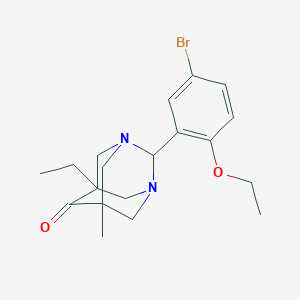 2-(5-Bromo-2-ethoxyphenyl)-5-ethyl-7-methyl-1,3-diazatricyclo[3.3.1.1~3,7~]decan-6-one